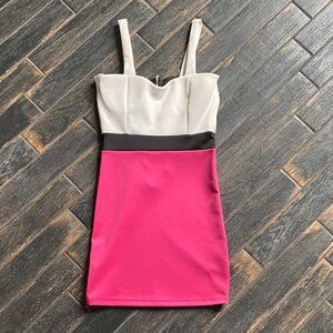 Pink and Black Dress